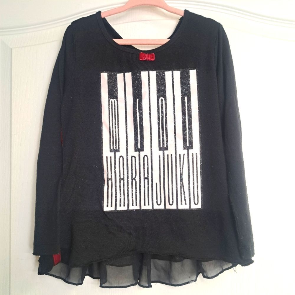 Harajuku Mini Piano Music Shirt Sparkle